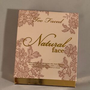 Too Faced Natural Face Palette with Gold and Cream Floral Design